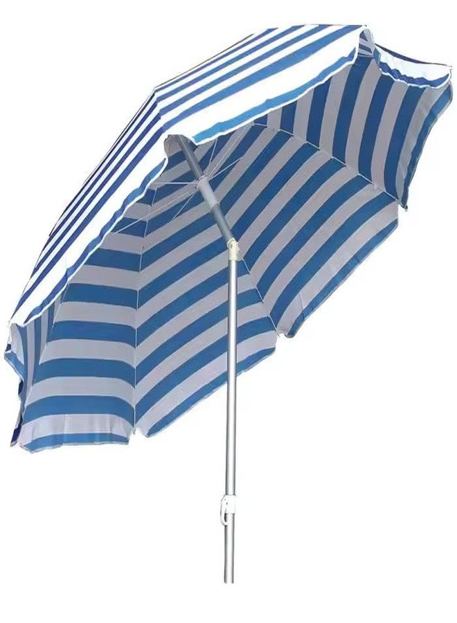 Peng Essentials SunSplash Beach Parasol | UV-Resistant Canopy, Tilt Adjustable, Lightweight & Foldable Sun Umbrella for Outdoor, Garden & Beach Use (Blue & White) - Image 5