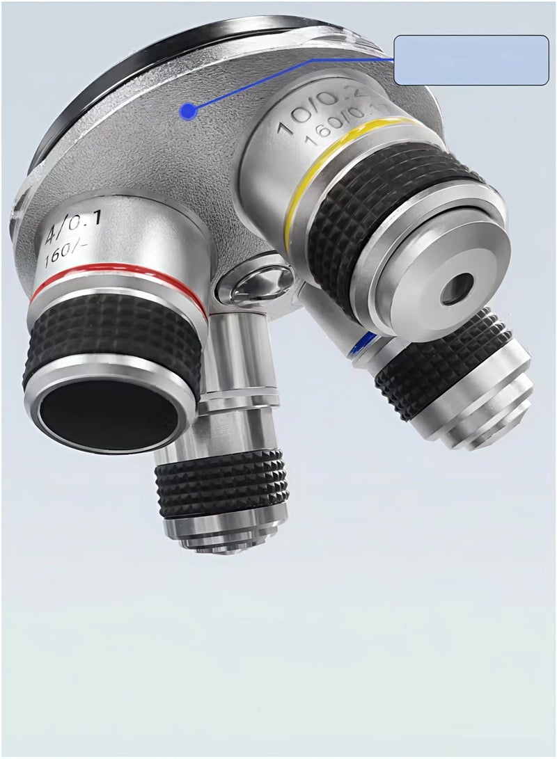 غاز مجهر تعليمي مركب بقوة تكبير 40000X مع إضاءة LED وحامل للهاتف الذكي – منصة دقيقة، رؤية عالية الوضوح، مثالي للطلاب وتعلم العلوم - Image 5