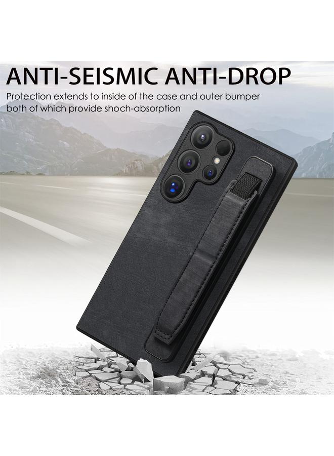erorex Case For Samsung Galaxy S24 Ultra 5G Retro Wristband Holder Leather Back Phone Case - Image 2