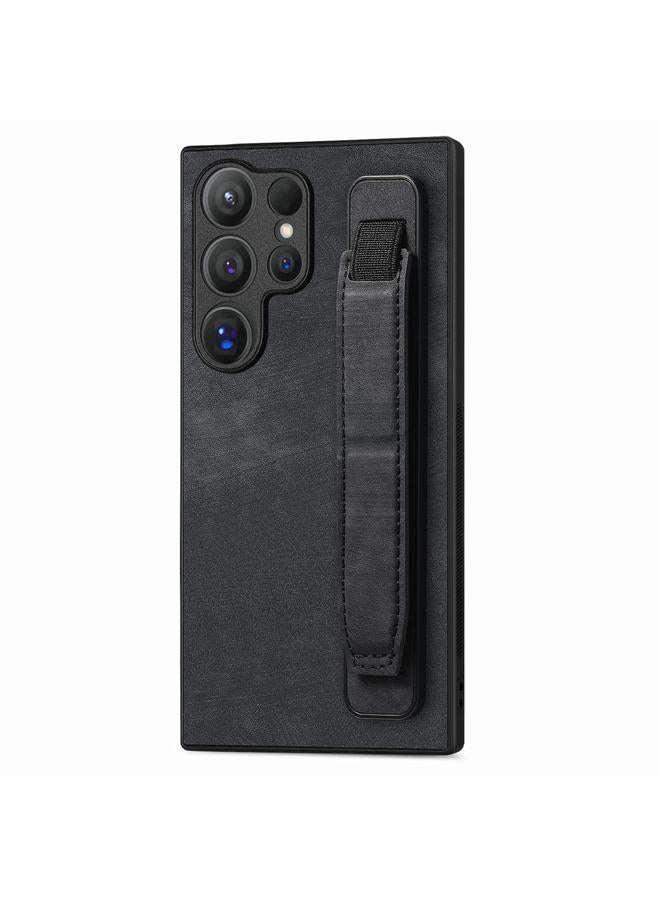 erorex Case For Samsung Galaxy S24 Ultra 5G Retro Wristband Holder Leather Back Phone Case - Image 1