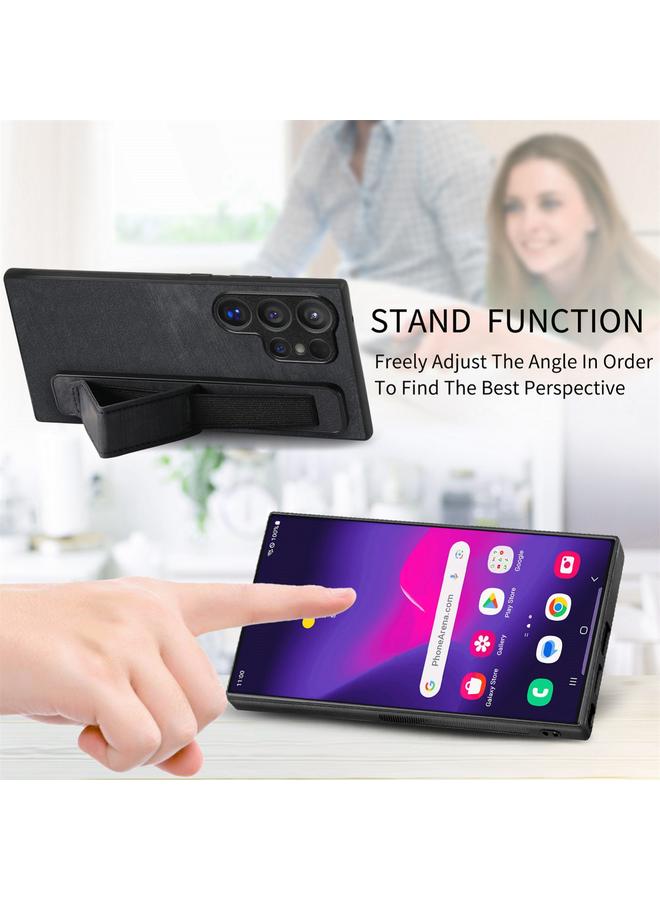 erorex Case For Samsung Galaxy S24 Ultra 5G Retro Wristband Holder Leather Back Phone Case - Image 4