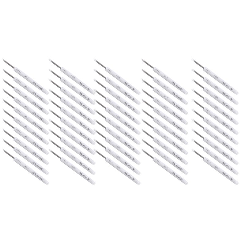 Microblading Needles 50pcs Food Grade Stainless Steel: High Elasticity Fast Coloring - Small Skin Damage Long-Lasting Color Retention Eyebrow Shader Needles for Professional Tattooists, Beginner Pract - Image 4