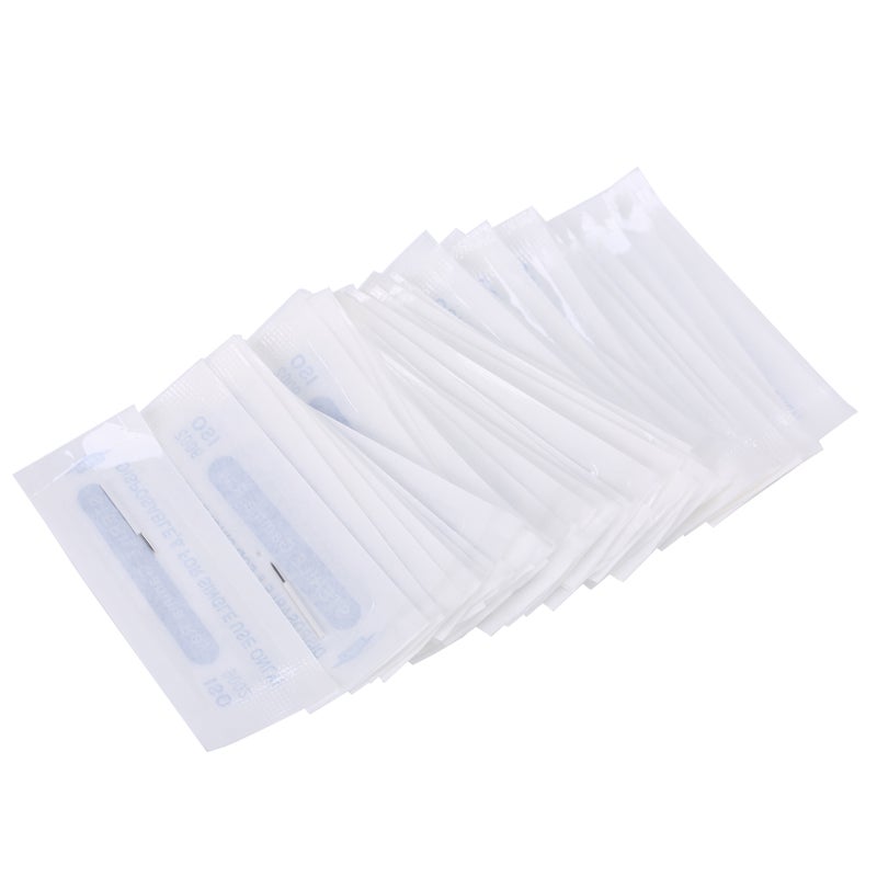 Microblading Needles 50pcs Food Grade Stainless Steel: High Elasticity Fast Coloring - Small Skin Damage Long-Lasting Color Retention Eyebrow Shader Needles for Professional Tattooists, Beginner Pract - Image 3