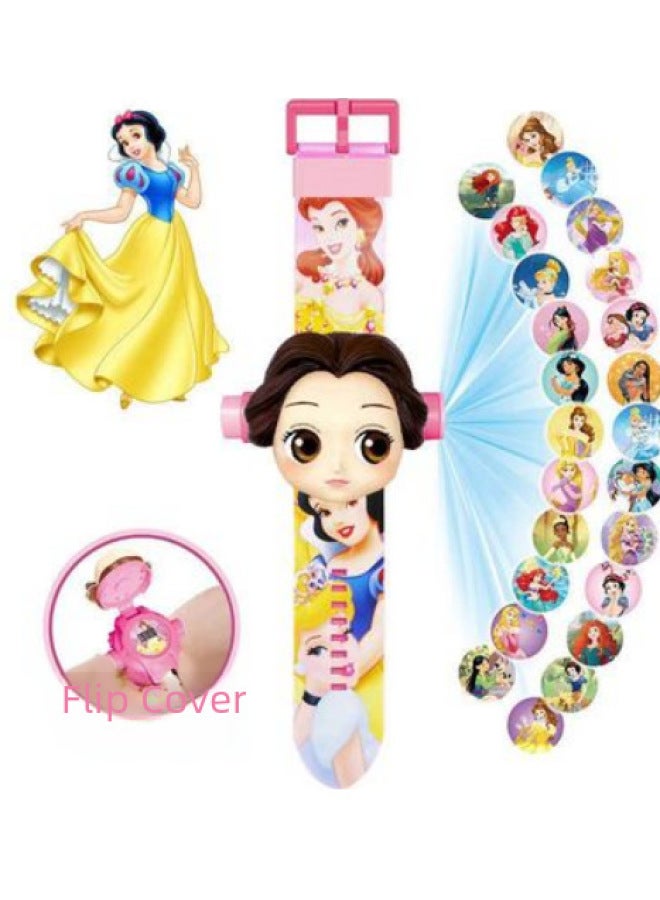 ساعة عرض لعبة الأطفال ديناصور ثلاثية الأبعاد كارتون إلكترونية ساعة ليلية للسوق الليلية ورياض الأطفال وجوائز هدايا المدرسة الابتدائية - اللون: ترايسيراتوبس 【24 عرضًا + وقت】】 - Image 5