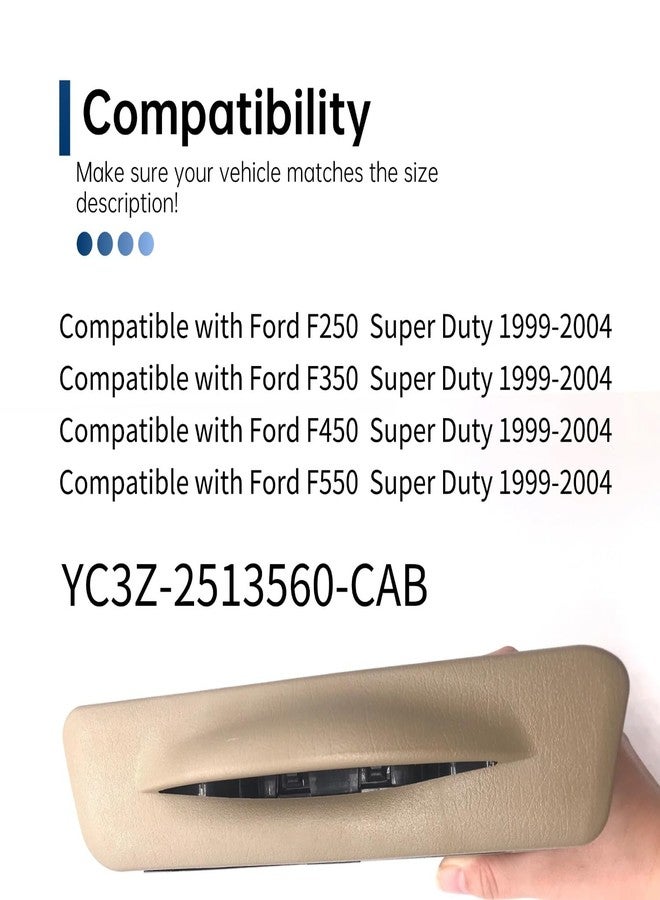 FREPURDO in-Dash Cup Holder for 1999-2004 Ford F250 F350 F450 F550 Super Duty Truck, 2000-2004 Excursion Tan, Replaces YC3Z-2513560-CAB - Image 3