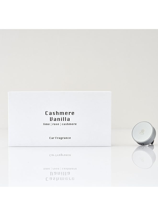 مجموعة هدايا معطر هواء السيارة برائحة الكشمير والفانيليا باللون الأبيض