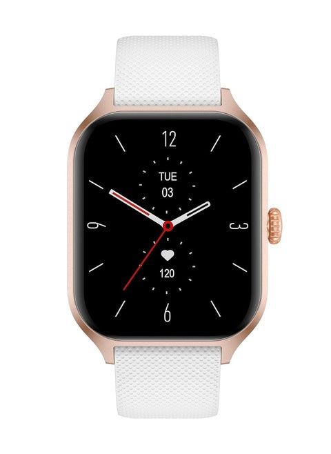 Xcell G7 Talk Professional Smart watch,1.96 HD Screen, Heart Rate,BP,Oxygen Monitoring, Receive & Make Calls, Water Resistance: IP67,1 Week Battery Life,Compatibility iOS-Android - White
