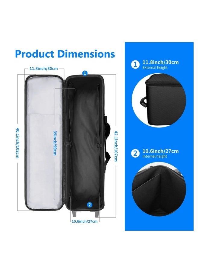 Neewer NEEWER Rolling Photo Studio Equipment Bag - 40.1"x11.8"x11.8" Trolley Case with Padded Compartment for Light Stands, Tripods, Strobe Lights, and Umbrellas  - Image 2