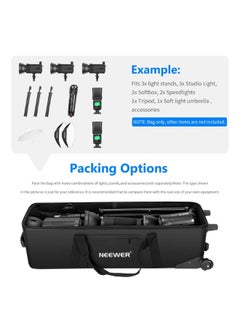 Neewer NEEWER Rolling Photo Studio Equipment Bag - 40.1"x11.8"x11.8" Trolley Case with Padded Compartment for Light Stands, Tripods, Strobe Lights, and Umbrellas  - Image 4