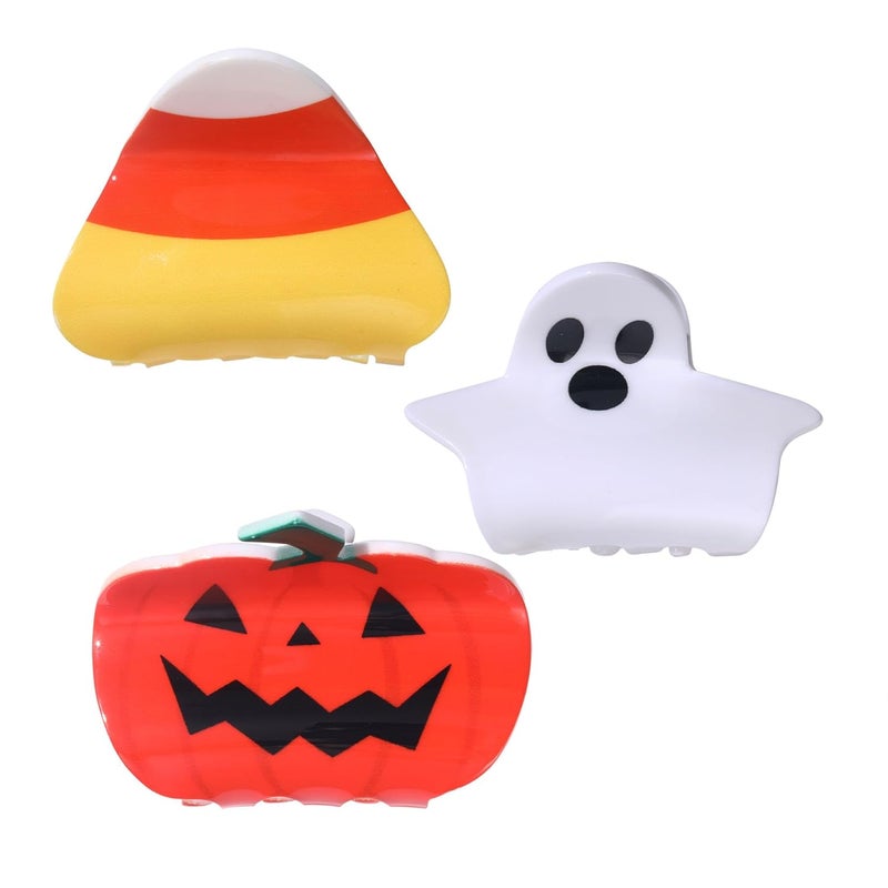 Halloween Hair Claw Clips Halloween Pumpkin Ghost Candy Corn Hair Clips For Women Girls Ponytail Clip Hair Accessories for Women