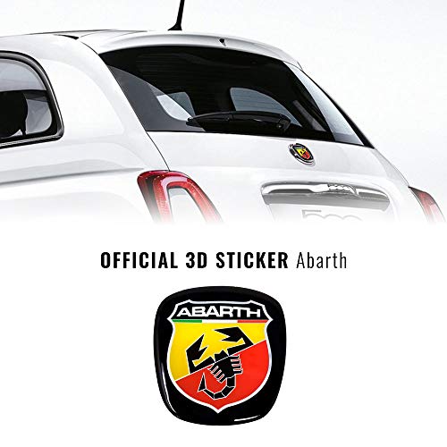 Abarth 32010 Sticker 3D Logo Front + Rear Shield Official for Fiat 500 - Image 2