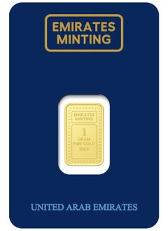 Emirates Minting 1 Gram 999.9 Purity Gold Bar