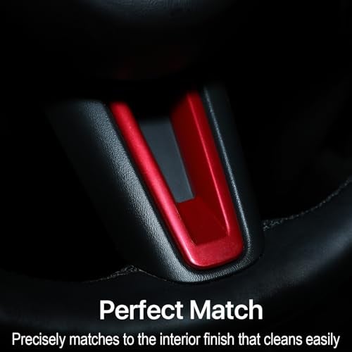 Birbenben Fit for Mazda CX50 Mazda 3 CX-30 Accessories Steering Wheel Covers, Red Style Steering Wheels Protective Trims for Mazda CX-50 CX 50 2023 2024 2025 Mazda 3 CX30 CX 30 2020-2025 - Image 5