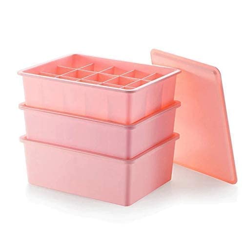 Krupasadhya Multipurpose 15 Grid Innerwear Underwear Socks Storage Organiser Plastic Box Jewellery Storage Container With Cover for Men Women Bedroom Wardrobe Travelling Pack of 2 - Image 3