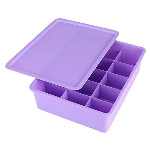 Krupasadhya Multipurpose 15 Grid Innerwear Underwear Socks Storage Organiser Plastic Box Jewellery Storage Container With Cover for Men Women Bedroom Wardrobe Travelling Pack of 2 - Image 1