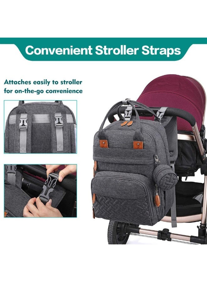 عام حقيبة حفاضات الطفل ، الأم ، الأم والطفل على ظهره ، حقيبة سفر ذات سعة كبيرة - Image 5