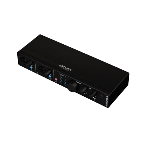 Arturia MiniFuse 4, 4-in/4-out USB-C Audio Interface with 2 Mic/Line/Instrument Preamps, 2 Line Inputs, 2 x 250mA USB-A Hub Ports, and Included Software Suite - Mac/PC (Black) - Image 1