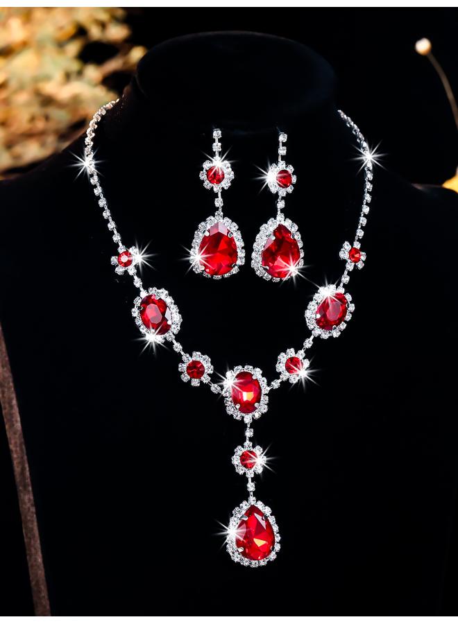 Europe And The United States Necklace Suit Earrings Jewelry Suit Banquet Dress Chain Fashion Joker Bridal Jewelry