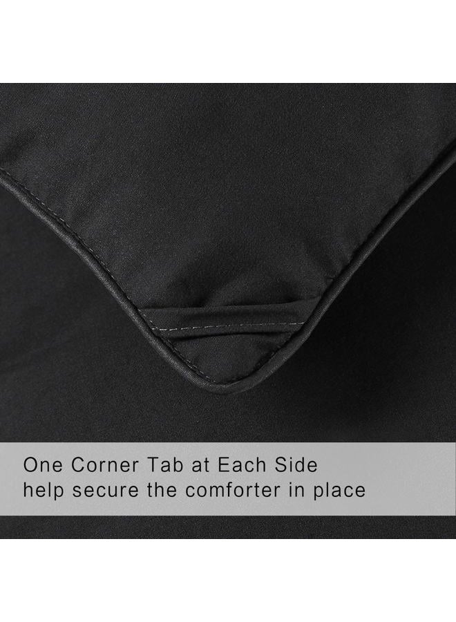 COHOME Down Alternative Comforter Duvet Insert Oversized King - Black - Image 5