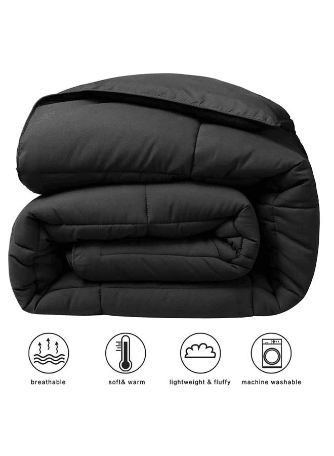 COHOME Down Alternative Comforter Duvet Insert Oversized King - Black - Image 2