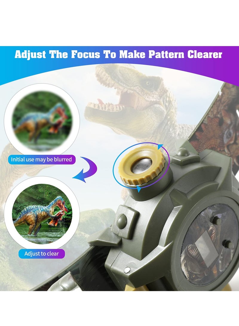 KASTWAVE Watch with 24 Kinds of Dinosaur Projection Pattern Cartoon Children Digital Dinosaur Watch Toy for Boys and Girls Children Toy Watches with Cover Adjustable Date and Time Projector Watch - Image 3