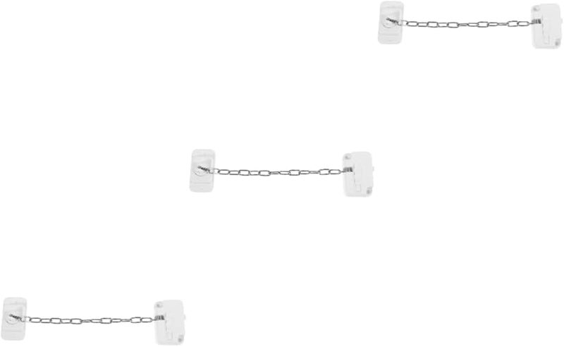 3 Pack Stainless Steel Door Chain Lock For Home Office Hotel Easy Install Prevents Entry - Image 2