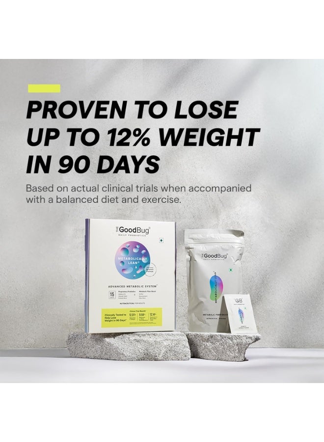 The Good Bug Metabolically Lean: Advance Metabolic System | Weight Loss For Women & Men | 16 b CFUs Probiotics Supplement + L-Carnitine + 7g Prebiotic Fiber | Boosts GLP1, Metabolism & Reduces Cravings Naturally | 15 Days Pack - Image 2