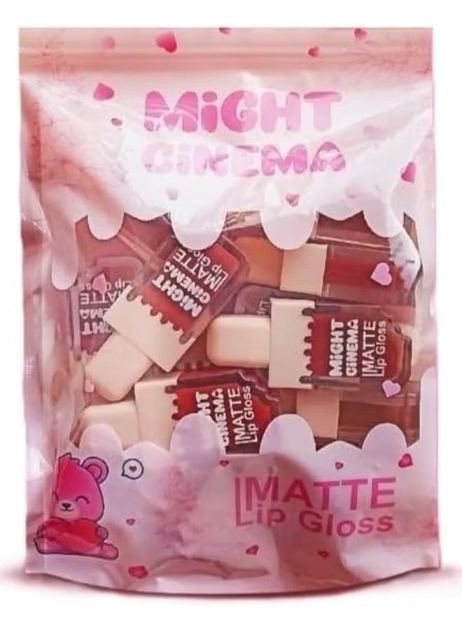ملمع شفاه صغير بلون مطفي من مايت سينما، عبوة من 12 قطعة، موديل - 4022 - Image 3