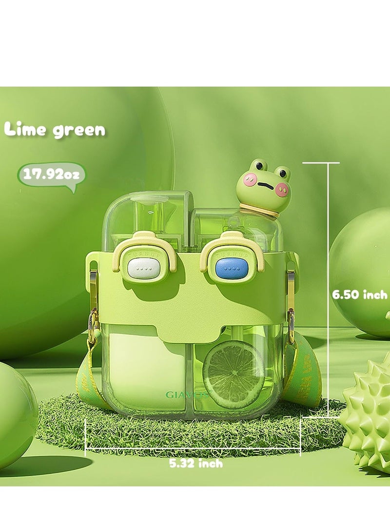 NIBEMINENT Kids Water Bottle with Straw, Cute Aesthetic Large Capacity Two-Layer Cup, Two Drink Bottle, Leak-Proof BPA-Free Cups for Toddlers Children, School, Sports, Daycare, Camp - Image 5