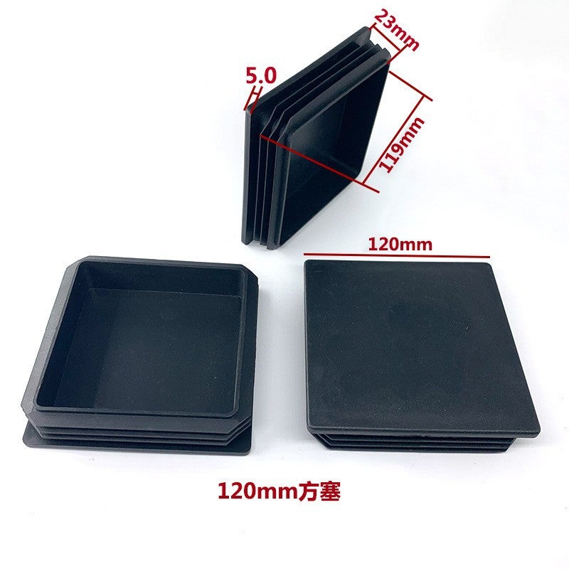 Xinhuiyang Foshan Square Pipe Plug Stainless Steel Galvanized Steel Pipe Plastic Plug Non-Slip Pipe Sleeve Square Plug Foot Plug - Image 1