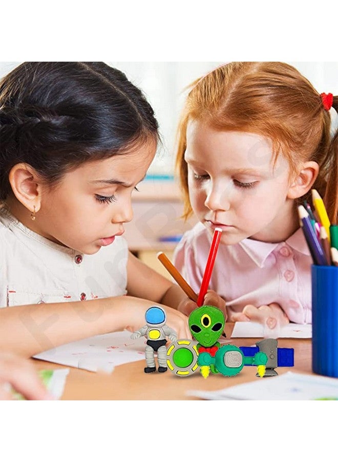 FunBlast Eraser for Kids - Space Explorer Erasers for Kids - School Stationary Kit for Kids, Return Gifts for Kids, Rubber Eraser for Kids, Eraser, Eraser Set, Stationary Set for Kids (Pack of 2) - Image 4