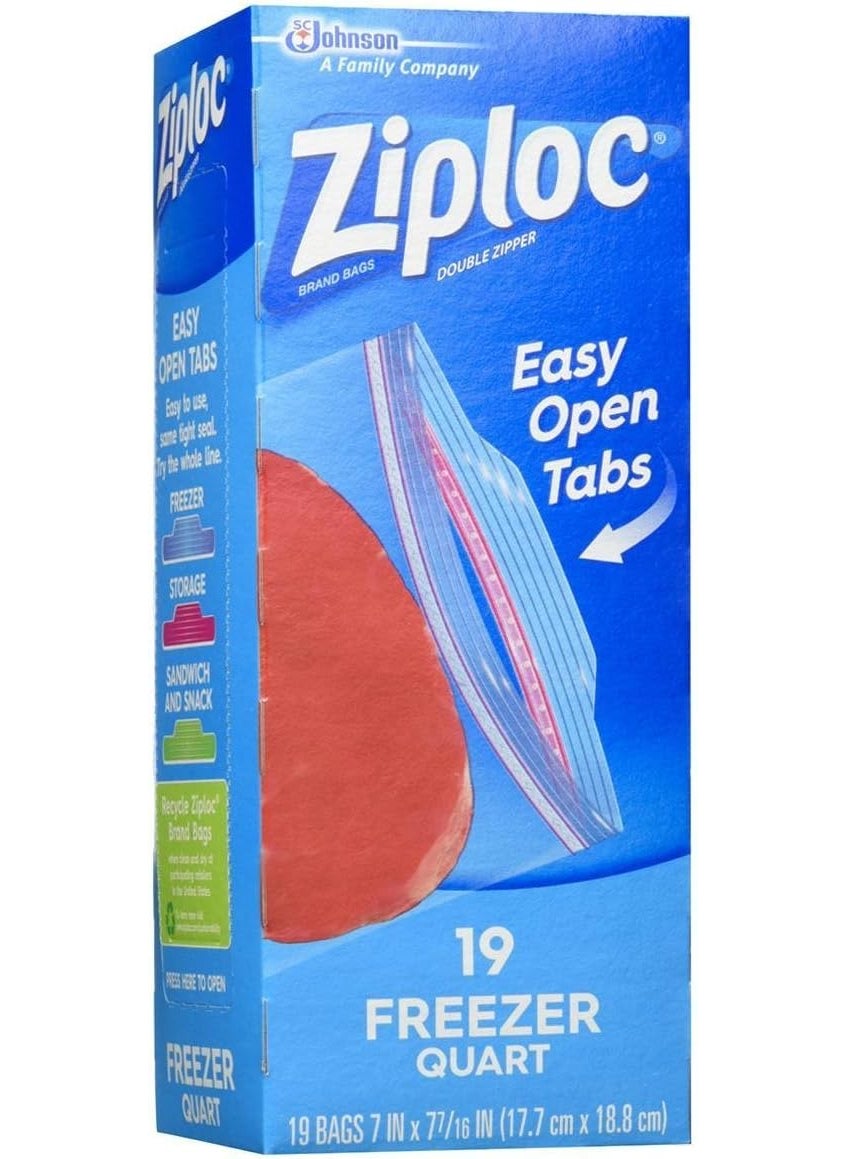 Ziploc Ziploc Freezer Bags  1 qt  19 ct  - Image 1
