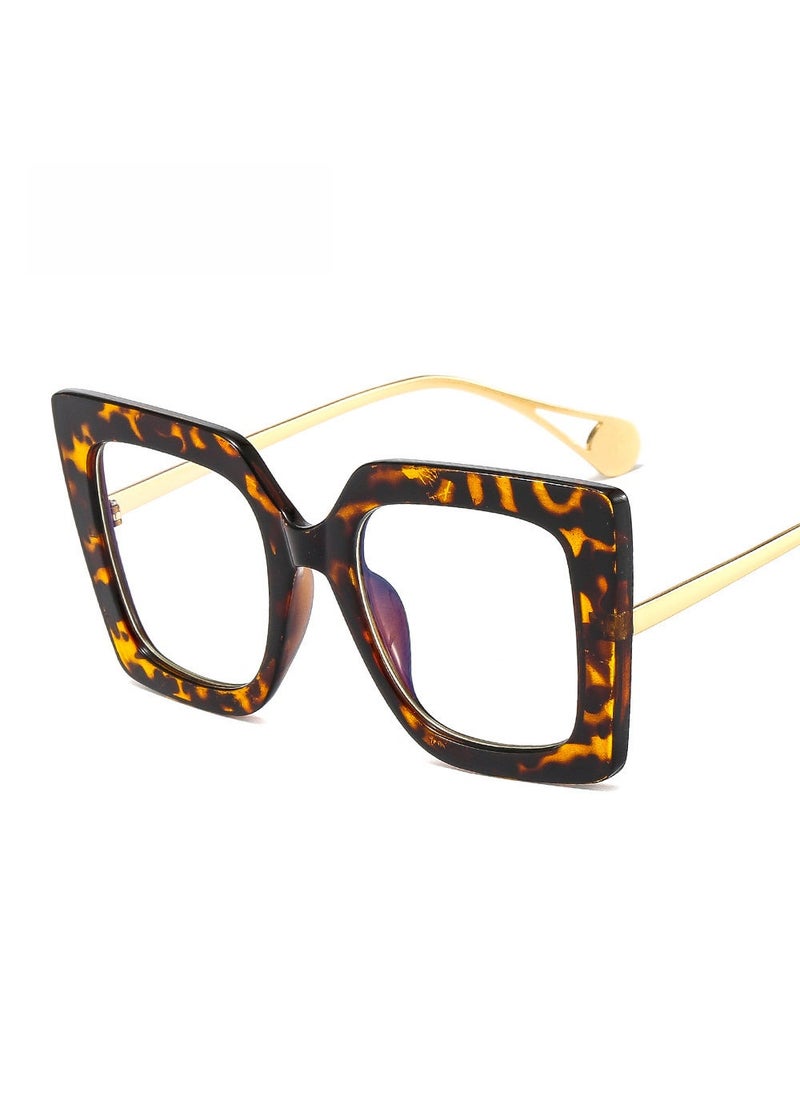 Fashion Sunglasses 1916 Oversized Frame Women C14. Transparent Leopard Frame