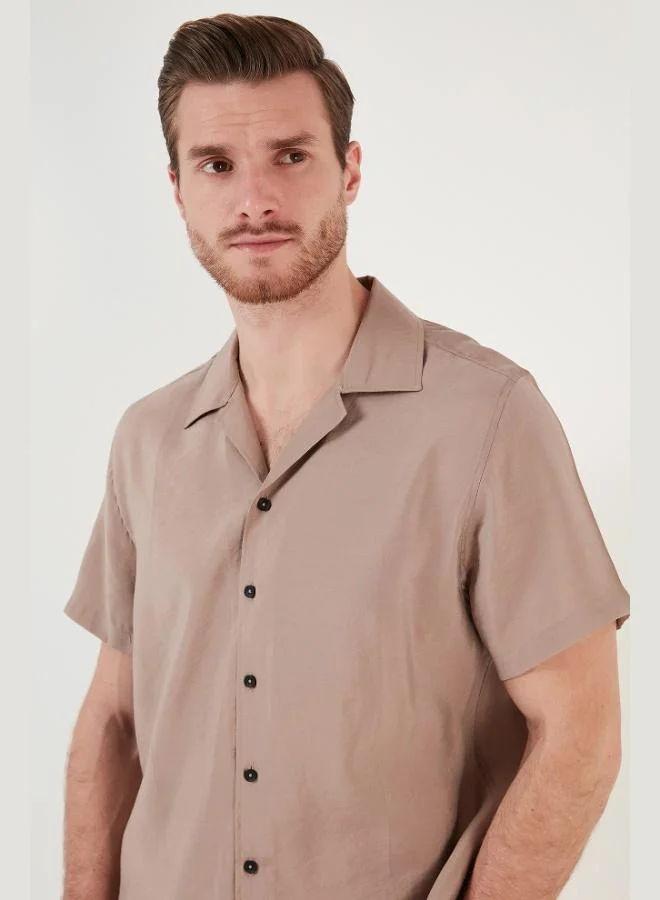 Buratti  Buratti Regular Fit Apache Collar Short Sleeve Modal Shirt Men's SHIRT CF24S117929 for Men | Best Price UAE