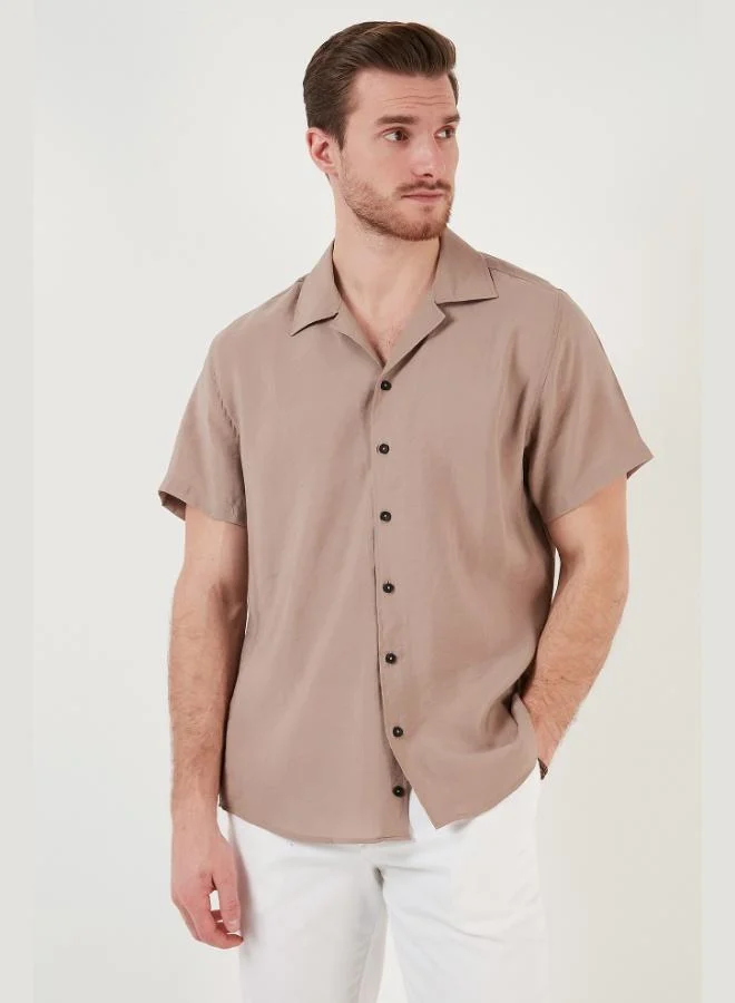 Buratti  Buratti Regular Fit Apache Collar Short Sleeve Modal Shirt Men's SHIRT CF24S117929 for Men | Best Price UAE