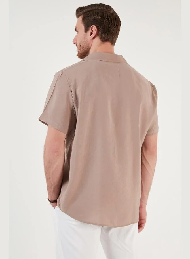 Buratti  Buratti Regular Fit Apache Collar Short Sleeve Modal Shirt Men's SHIRT CF24S117929 for Men | Best Price UAE