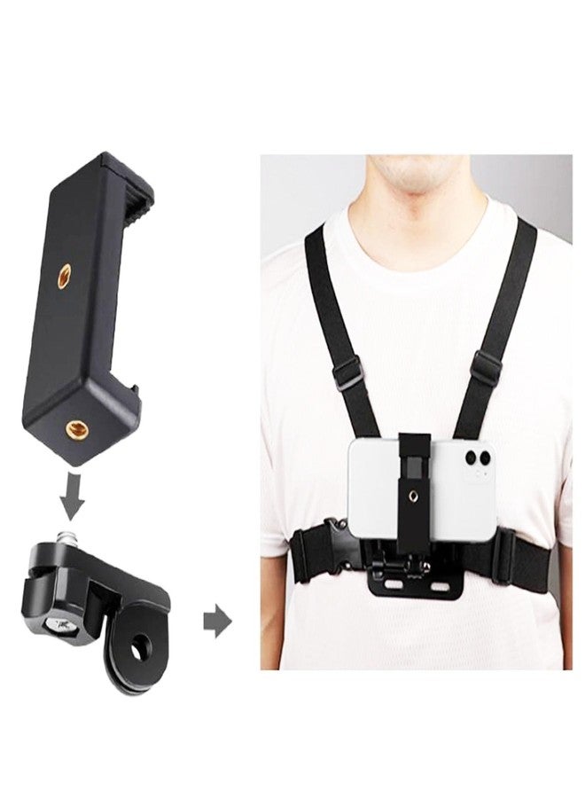 Shomex® Mobile Phone Chest Strap Mount GoPro Chest Harness Mobile Holder for VLOG/POV Compatible with All Cell Phones and GoPro Hero 9, 8, 7, 6, 5,OSMO Action, AKASO and Other Action Camera - Image 2