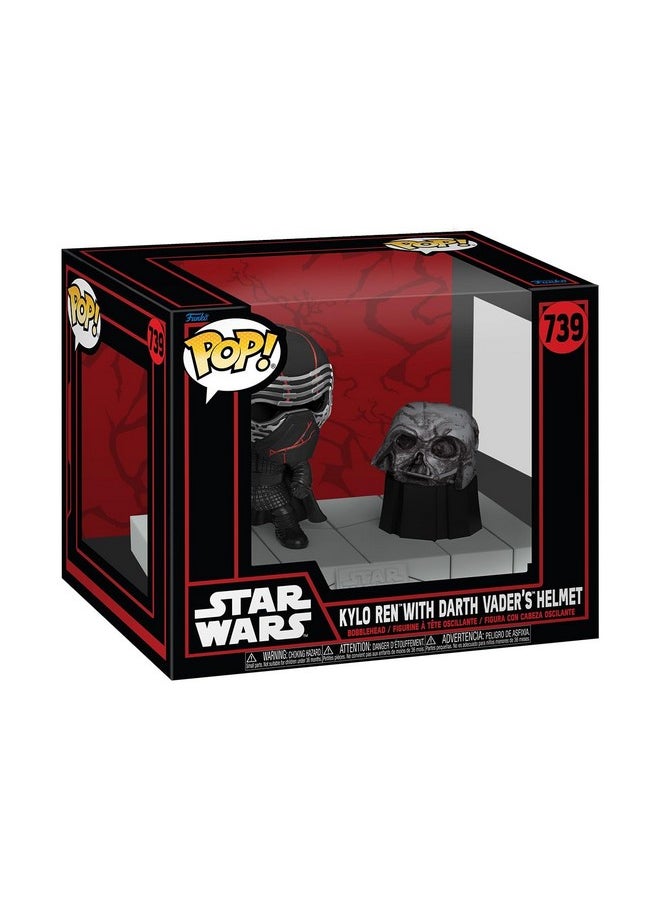 Funko Funko Pop Deluxe: Star Wars: Star Wars Darkside - Kylo Ren with Darth Vader's Helmet - Collectable Vinyl Figure - Gift Idea - Official Merchandise - Toys for Kids & Adults - Sci-Fi Fans  - Image 1