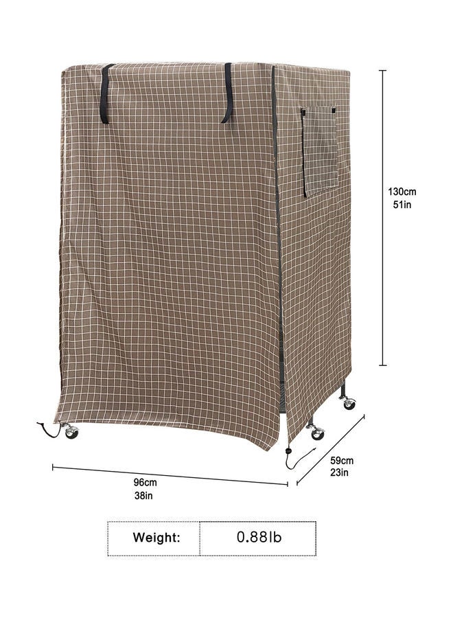 Generic Outdoor Breathable Waterproof Birdcage Cover with Window Drawstring Brown  - Image 4