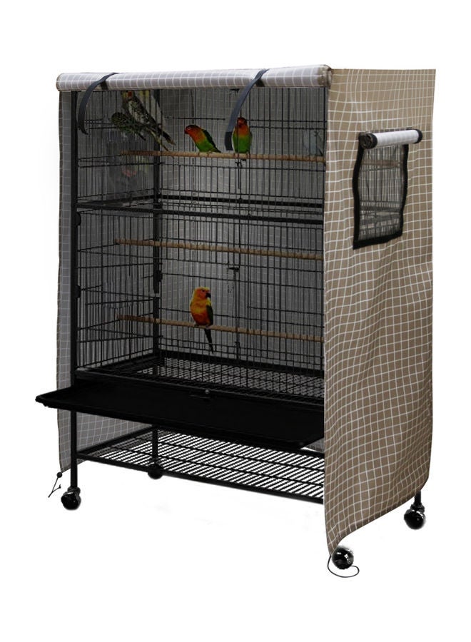 Generic Outdoor Breathable Waterproof Birdcage Cover with Window Drawstring Brown  - Image 1