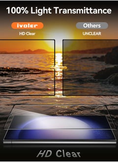 Excefore Tempered Glass Screen Protector, for Samsung Galaxy S24 Ultra, 2 Pack 6.8'' 5G, Full Coverage, Transparent HD Clear Anti-Scratch (Not for Galaxy S24 Plus & S24 6.1")  - Image 5