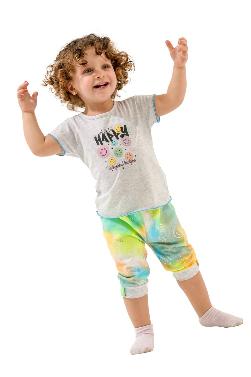 JOCKEY Baby Girl Happy Smiles Printed Summer Short Leggings Set 