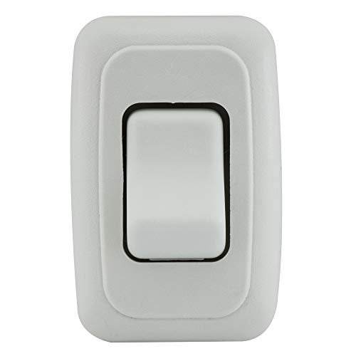 American Technology Components Single SPST On-Off Switch with Bezel, 12-Volt, for RV, Trailer, Camper (White) - Image 2