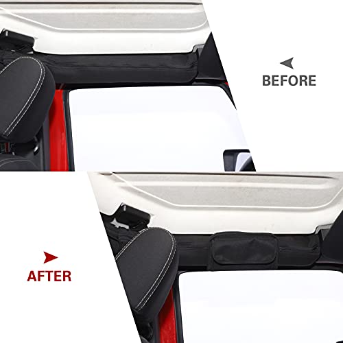 SQQP Roll Bar Sunglasses Holder Storage Bag for Jeep Wrangler JK TJ CJ YJ JKU JL JLU Unlimited 2/4 Door & Gladiator JT (Black) - Image 2