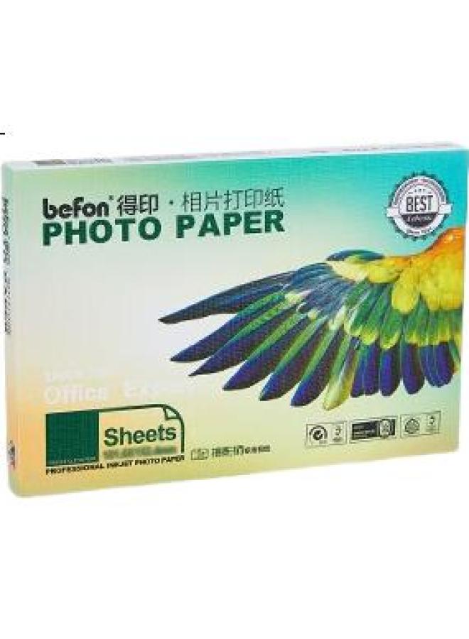 Befon 4r High Gloss Photo Paper, Rc Waterproof Quick-drying, 260g, Inkjet Printer Photo Paper, 100 Sheets/pack, Printing Photo Paper - Image 1
