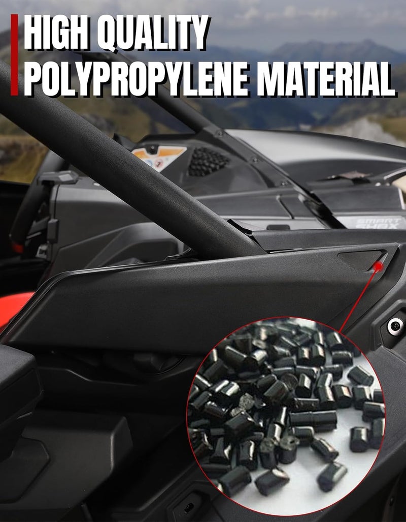 A & UTV PRO X3 Lateral Gas Cap Cover for Can Am Maverick X3 (2017-2021) - Right Hand Side Panel, Black - Image 2