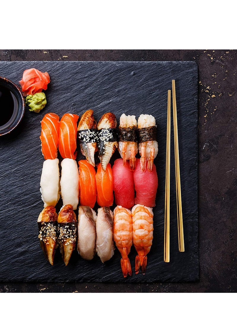 SOLARAE Stainless Steel Chopsticks-Multicolor Reusable Chopsticks-5 Pairs Dishwasher Safe Metal Chopsticks-Easy to Use-Square Lightweight Chopsticks Stick-Gift Set, Kitchen, Tableware - Image 4