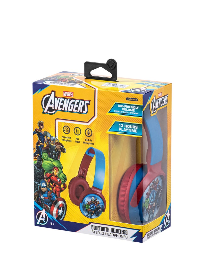 Volkano Marvel Avengers Kids Bluetooth Wireless Headphones – Foldable Stereo Headset with 85dB Volume Limit, Mic, AUX/TF Support, 40mm Drivers, Type-C Charging - Image 5