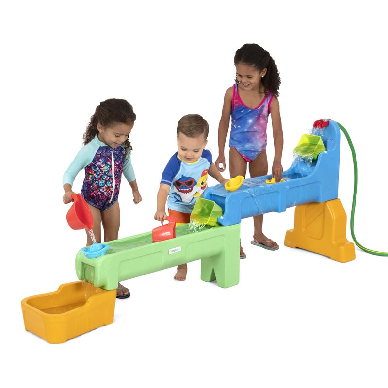 Simplay3 Rushing River Falls MultiLevel Outdoor Water Play Table Expandable Splash Table for Toddlers and Kids Ages 15 to 6 Includes 9 Accessories Made in USA - Image 2