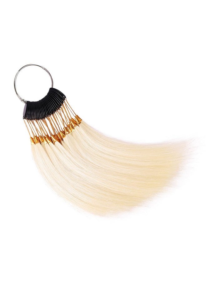 AliLeader Hair Swatches For Testing Color 30 Pcs Hair Swatches 100% Remy Human Hair Color Rings Swatches Testing Color Samples For Salon (8 Inchlight Blonde) - Image 1